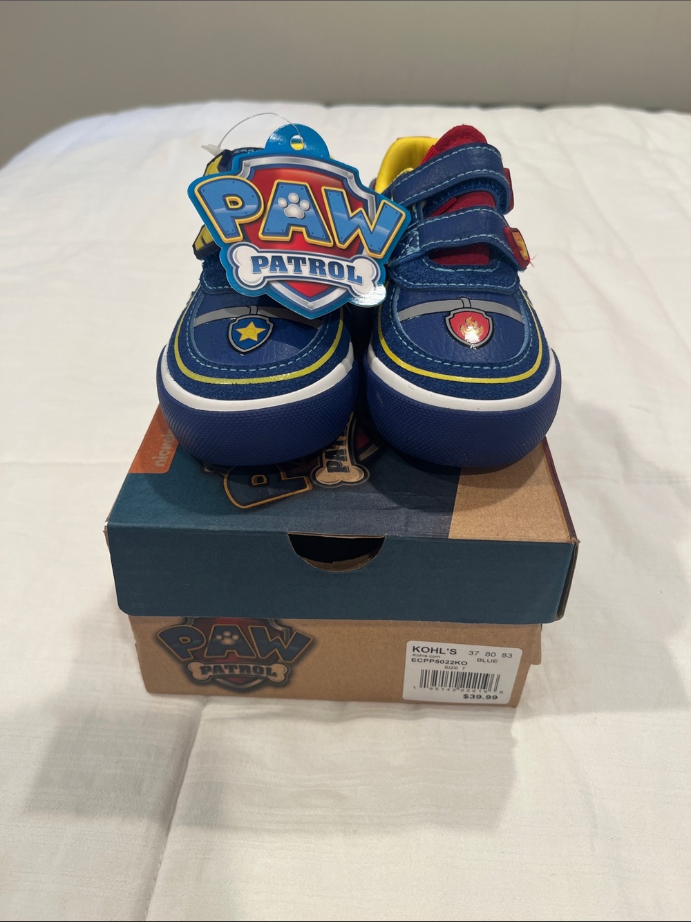 Paw Patrol Navy Blue Sneakers with Yellow & Red Accents